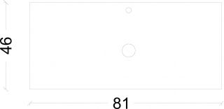 Столешница Armadi Art Vallessi 80см белый 840-080-W