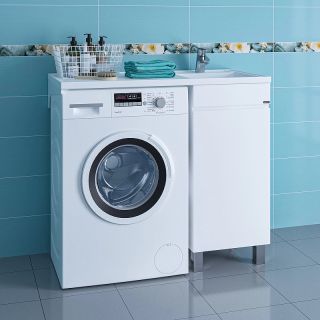 Тумба под раковину для стиральной машины СанТа Марс 700221 38см белый