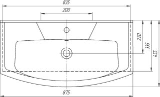 Раковина Kirovit Элеганс 85 см