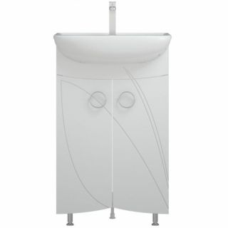 Тумба под раковину Corozo Ультра Флора 55см белый SD-00000362