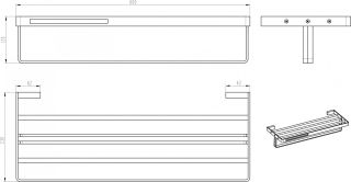 Полка для полотенец Boheme Q золото 10947-G