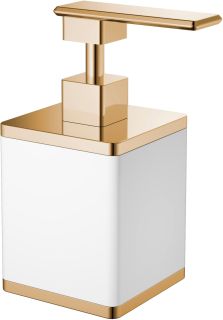 Дозатор Boheme белый/золото 10969-W-G