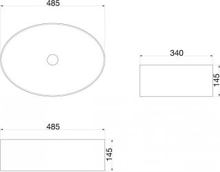 Раковина накладная SantiLine SL-1074 58см белый