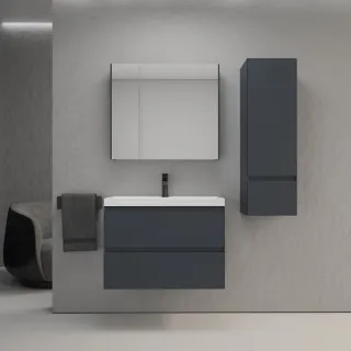 Тумба под раковину подвесная Style Line Манхэттен ЛС-00002357 100 см графит