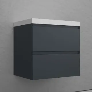 Тумба под раковину подвесная Style Line Манхэттен ЛС-00002366 60 см графит