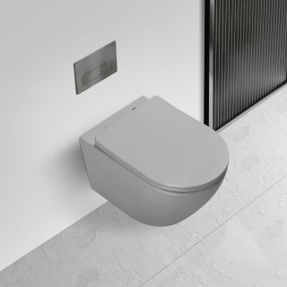 Унитаз подвесной Vincea Globo VT1-14TMG Tornado, цвет серый матовый, ультратонкое soft-close сиденье