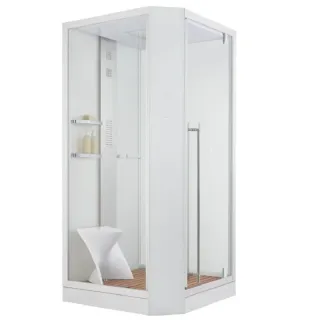 Душевая кабина Orans Diamond SR-89101LS 89101LWLH 100x100 см профиль белый стекло прозрачное