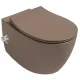 Подвесной унитаз Isvea Sentimenti Neo 10ARS1015I-2H безободковый с функцией биде коричневый матовый