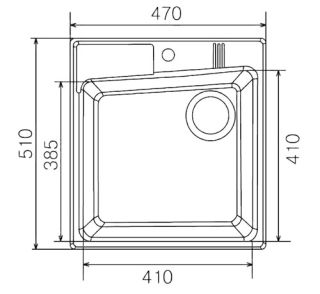 Мойка кухонная Акватон Парма 51 см серый шелк