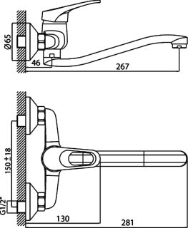 Смеситель для кухонной мойки Rossinka A35-24 Хром