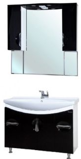 Тумба под раковину Bellezza Лагуна 105см черный 00000001368