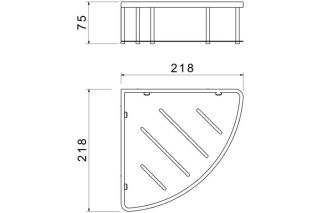 Полка для душа Aquatek AQ4926MB черный