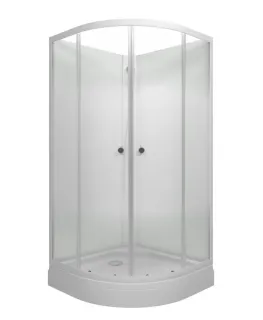 Душевая кабина Triton Лайт Щ0000070695 90x90 см профиль белый стекло с узором