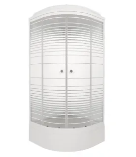 Душевая кабина Triton Стандарт-Полосы Щ0000061848 90x90 см профиль белый стекло с узором