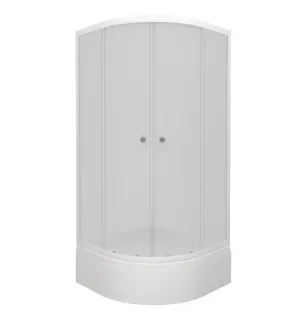 Душевая кабина Triton Вельвет Щ0000063057 90x90 см профиль белый стекло матовое