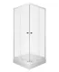 Душевой уголок Triton Вельвет Щ0000071051 80x80 см на поддоне профиль белый стекло матовое