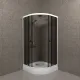 Душевой уголок Triton Грэй Щ0000066464 90x90 см профиль белый стекло тонированное