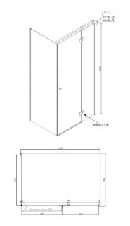 Душевой уголок Ambassador Diamond 12011104R 120x80см правый хром/прозрачное