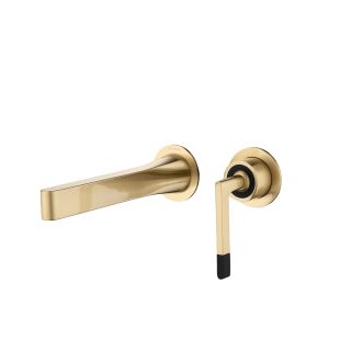 Смеситель для раковины Boheme  Duo из стены 2х-позиционный MATT GOLD золото