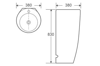 Раковина WeltWasser Merzbach 007S GL-WT 38 10000005489