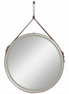 Зеркало с подсветкой Continent Millenium Brown ЗЛП95 на ремне 50см коричневый