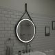 Зеркало с подсветкой Continent Millenium Black ЗЛП969 на ремне 65см чёрный