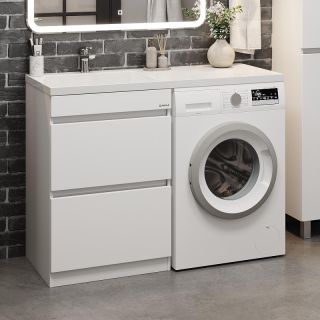 Напольная тумба под раковину под стиральную машину Onika Милтон 104801 48 см белый