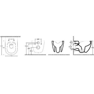 Подвесной унитаз Isvea Infinity10NFS1005I-2H безободковый с функцией биде коричневый матовый