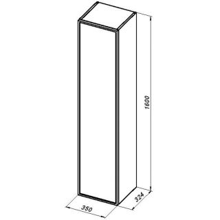 Пенал Aquanet Арт 313258 35 см белый матовый