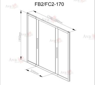 Душевая дверь в нишу AvaCan FC2 170-190 хром