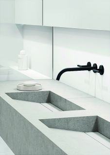 Встраиваемый смеситель для раковины Kludi Nova Fonte Puristic чёрный матовый 201443915