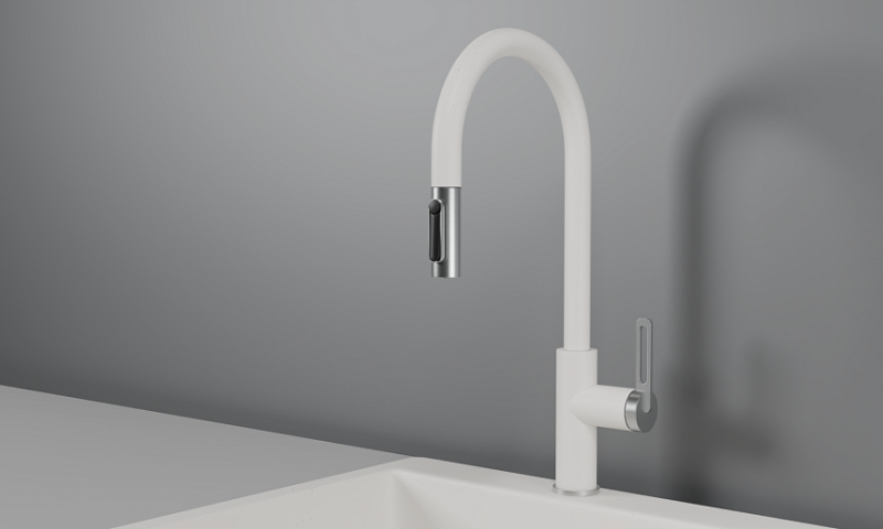 Смеситель для кухни Granula 8168, АРКТИК (БЕЛЫЙ) белый