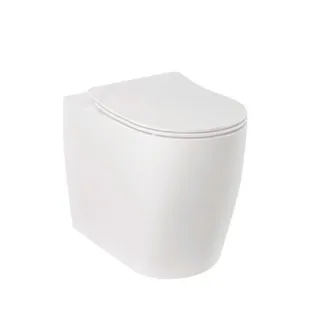 Приставной унитаз Kludi Resa R 23WCB0443 безободковый со смывом торнадо белый