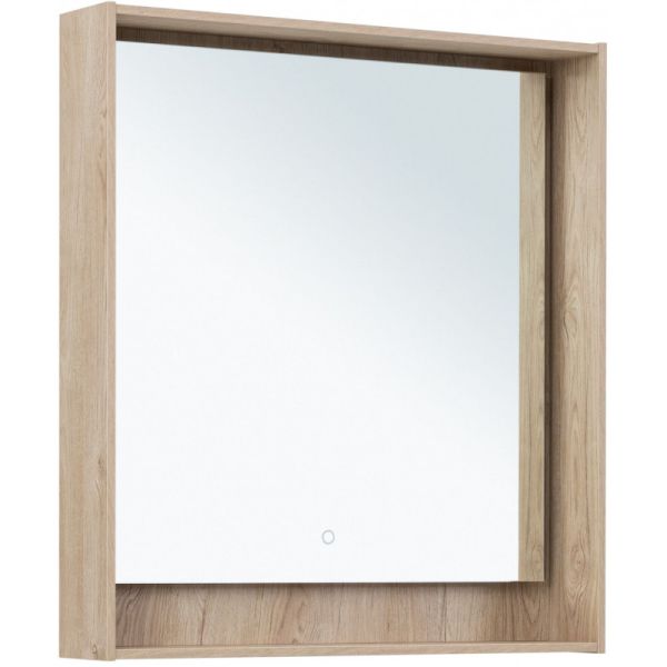Зеркало с подсветкой Aquanet Милан 336405 80 см дуб светлый