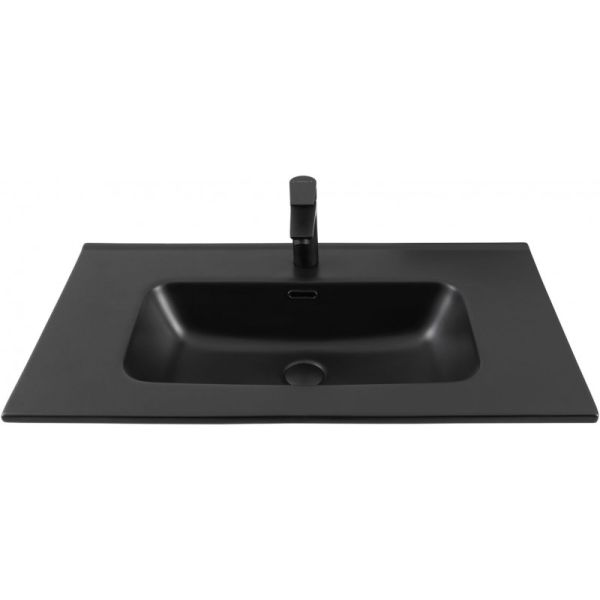 Раковина Aquanet Flat 329255 80 см чёрный матовый