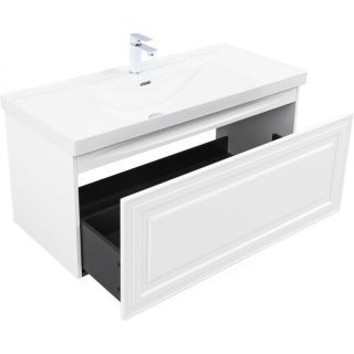 Тумба под раковину Aquanet Агата 345484 110 см белый сатин