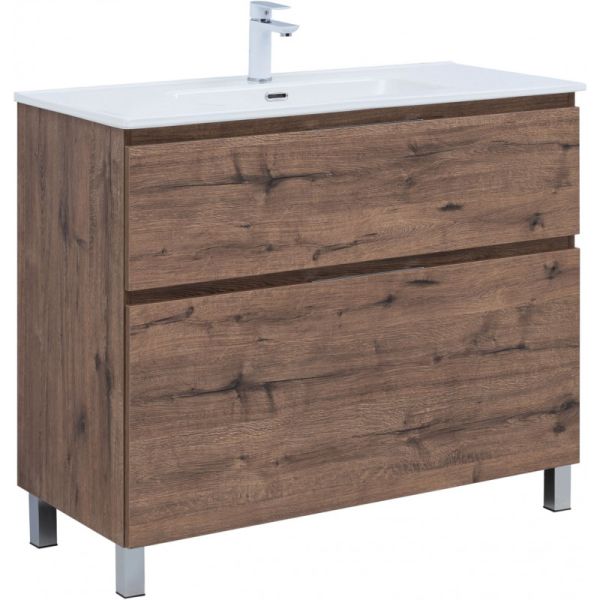 Тумба под раковину Aquanet Алвита New 344130 100 см дуб веллингтон табак