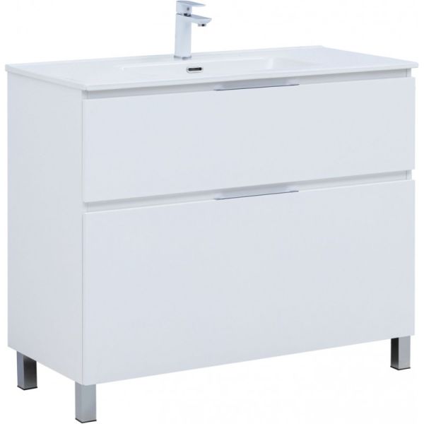 Тумба под раковину Aquanet Алвита New 344135 100 см белый матовый