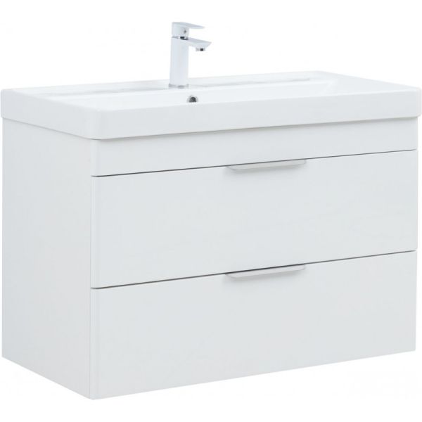 Тумба под раковину Aquanet Ирис New 336311 90 см белый глянец