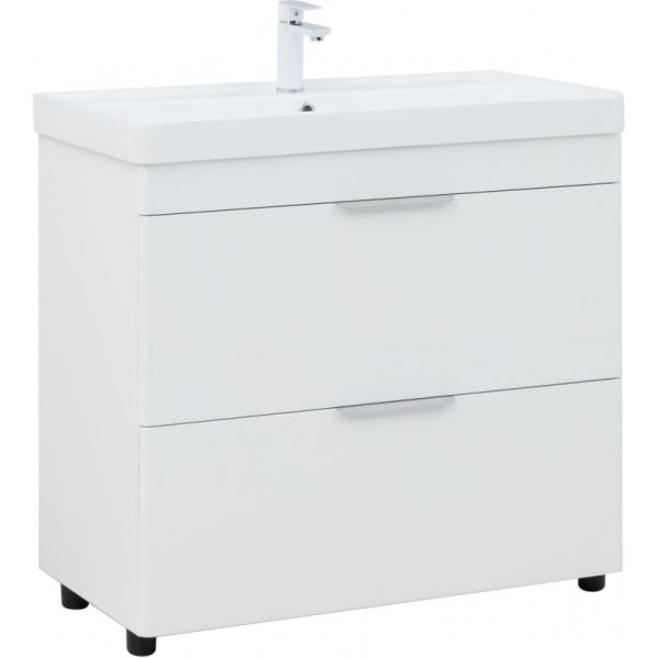 Тумба под раковину Aquanet Ирис New 336309 90 см белый глянец