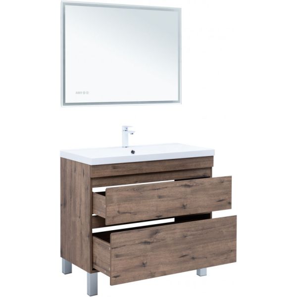 Тумба под раковину Aquanet Нота New 344148 100 см дуб веллингтон табак