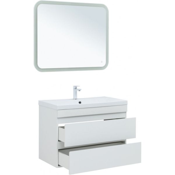 Тумба под раковину Aquanet Нота New 335419 90 см белый глянец