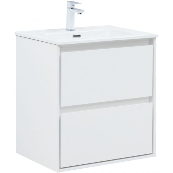 Тумба под раковину Aquanet Милан 336367 60 см белый глянец
