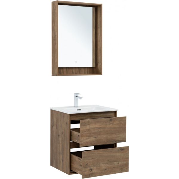 Тумба под раковину Aquanet Милан 336377 60 см дуб рустикальный