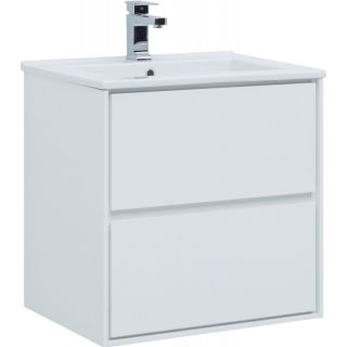 Тумба под раковину Aquanet Милан 339965 65 см белый глянец