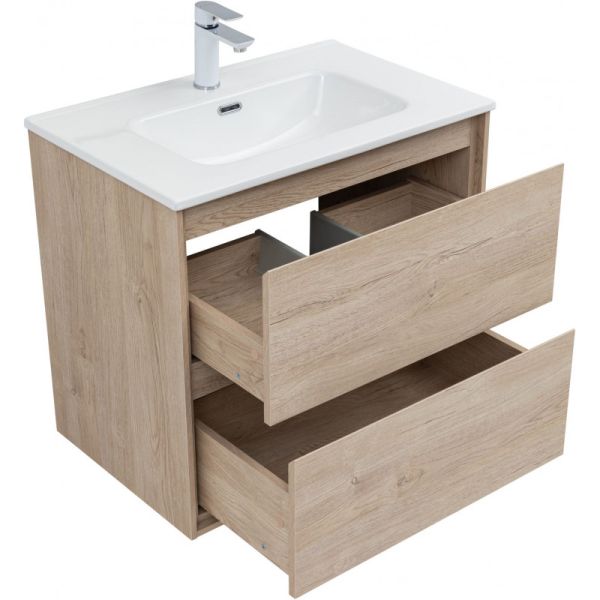 Тумба под раковину Aquanet Милан 336383 70 см дуб светлый