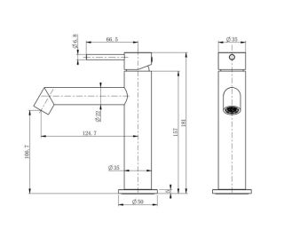 Смеситель для раковины Wonzon & Woghand WW-H1063-MW белый матовый