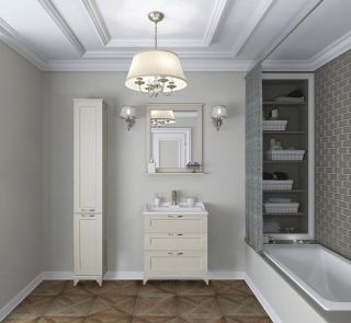 Зеркало Акватон Леон 65см дуб бежевый 1A187102LBPR0