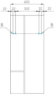 Модуль Акватон Мишель 43см дуб рустикальный/фьорд 1A244203MIX30