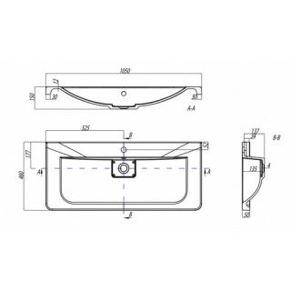 Раковина Акватон Шерилл 105см 1A71323KSH010